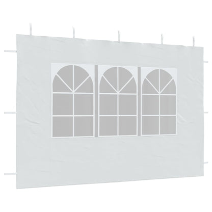 Parede lateral com janela p/ tenda de festas 2 pcs PE branco