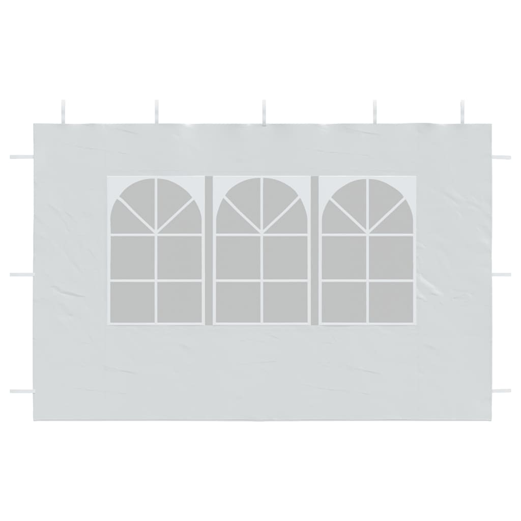 Parede lateral com janela p/ tenda de festas 2 pcs PE branco