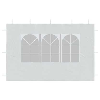 Parede lateral com janela p/ tenda de festas 2 pcs PE branco