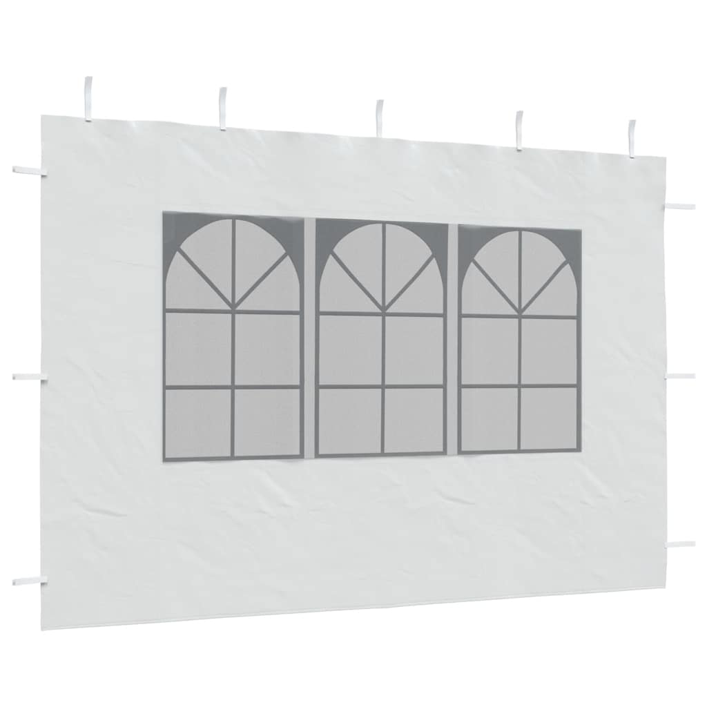 Parede lateral com janela p/ tenda de festas 2 pcs PE branco