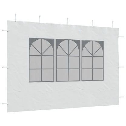 Parede lateral com janela p/ tenda de festas 2 pcs PE branco