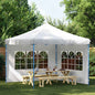 Parede lateral com janela p/ tenda de festas 2 pcs PE branco