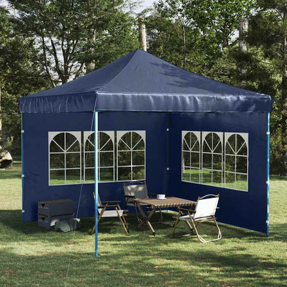Parede lateral com janela p/ tenda de festas 2 pcs PE azul