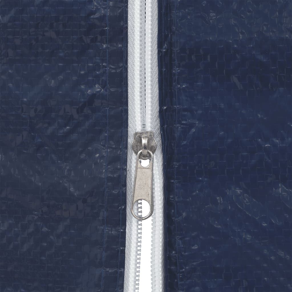 Parede lateral com fecho p/ tenda de festas 2 pcs PE azul