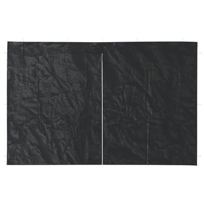 Parede lateral com fecho p/ tenda de festas 2 pcs PE antracite