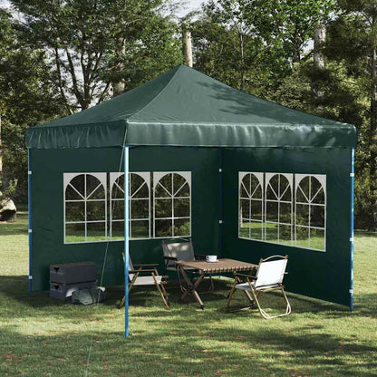Parede lateral com janela p/ tenda de festas 2 pcs PE verde