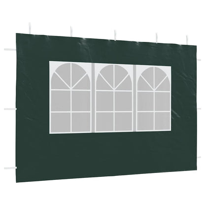 Parede lateral com janela p/ tenda de festas 2 pcs PE verde