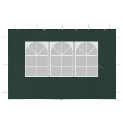 Parede lateral com janela p/ tenda de festas 2 pcs PE verde