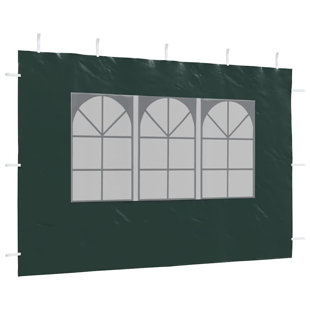Parede lateral com janela p/ tenda de festas 2 pcs PE verde
