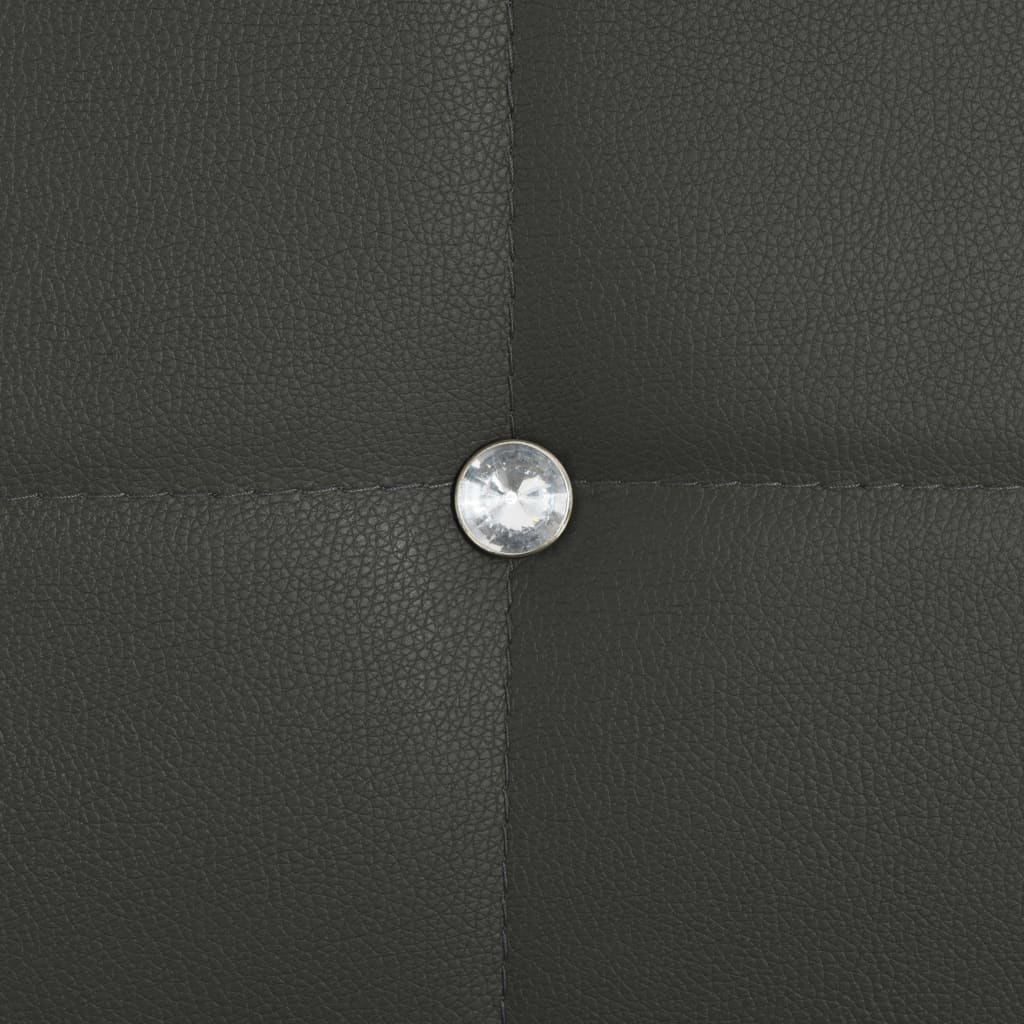 Cadeiras de jantar 6 pcs couro artificial cinzento