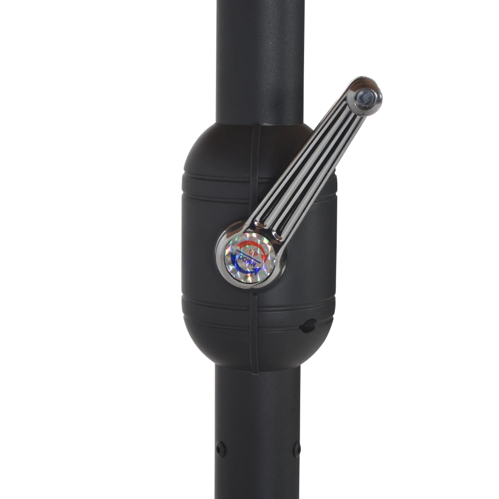 Guarda-sol de exterior c/ mastro alumínio 460x270 cm antracite