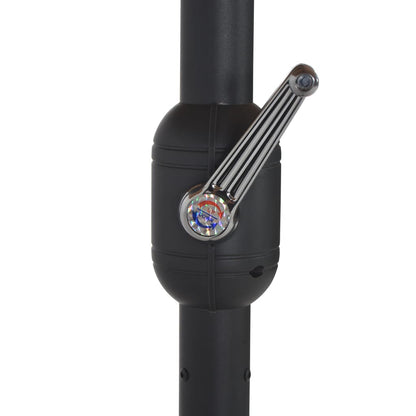 Guarda-sol de exterior c/ mastro alumínio 460x270 cm antracite