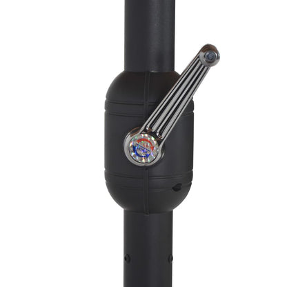 Guarda-sol de ext. poste alumínio 460x270 cm cinza-acastanhado