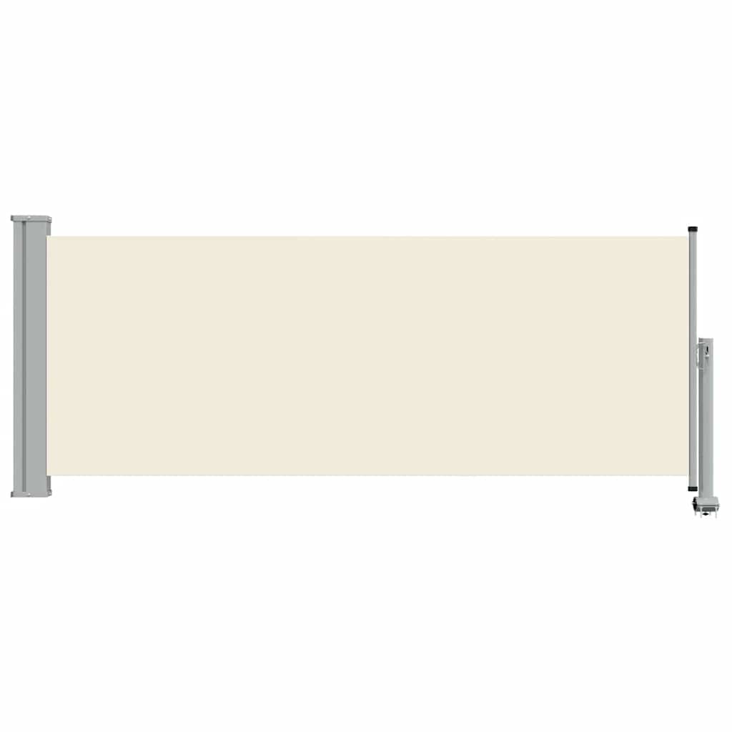 Toldo lateral retrátil para pátio 100x300 cm creme