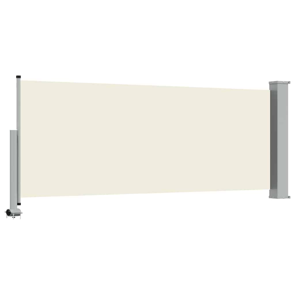 Toldo lateral retrátil para pátio 100x300 cm creme