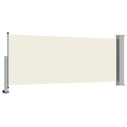 Toldo lateral retrátil para pátio 100x300 cm creme