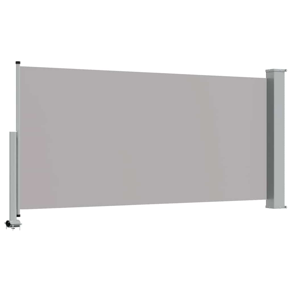 Toldo lateral retrátil para pátio 120x300 cm cinzento