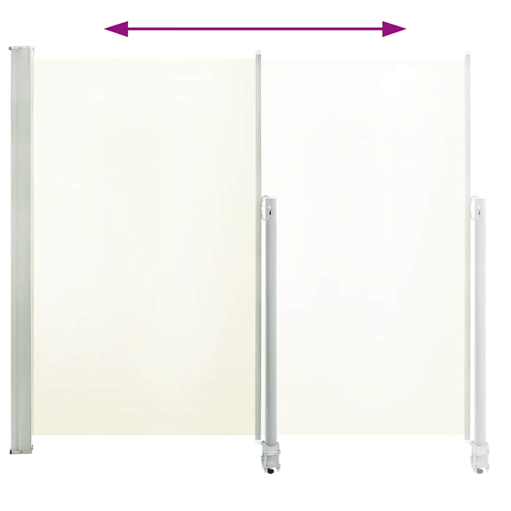 Toldo lateral retrátil para pátio 160x300 cm creme