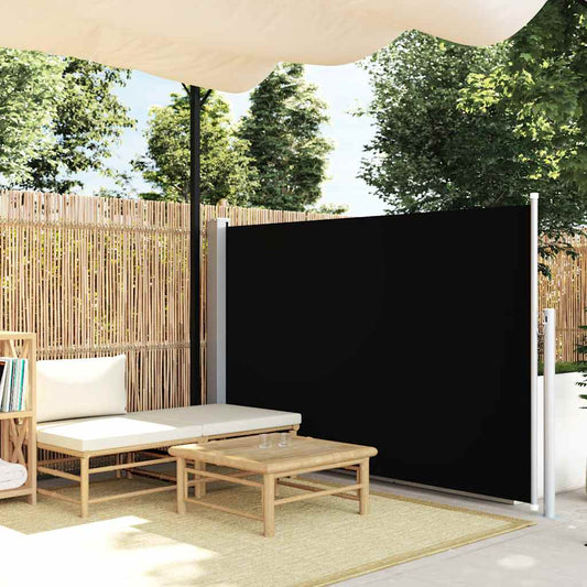 Toldo lateral retrátil 140x300 cm preto