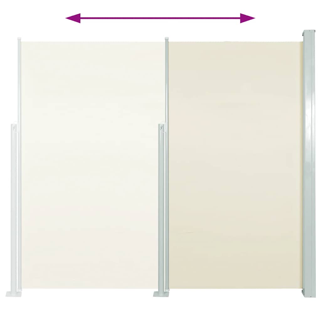 Toldo lateral retrátil 140x300 cm creme