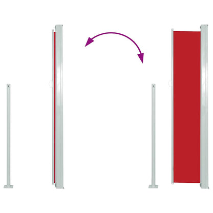 Toldo lateral retrátil 140x300 cm vermelho