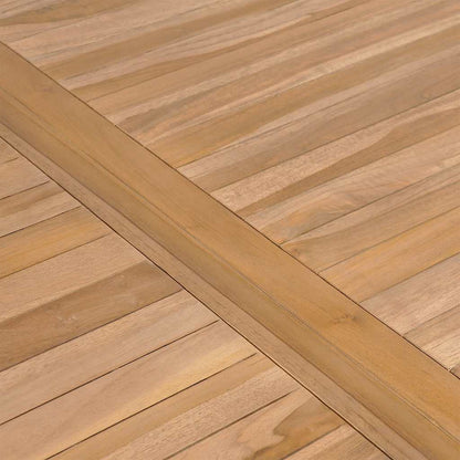 Mesa de jardim 150x90x77 cm madeira teca maciça