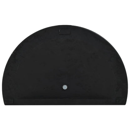 Base de guarda-sol semicircular poliresina 15 kg preto