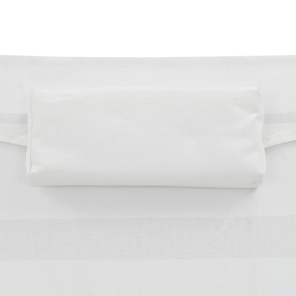 Espreguiçadeira com almofada vime PE preto