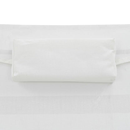 Espreguiçadeira com almofada vime PE preto