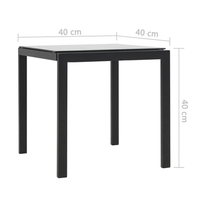 Espreguiçadeiras com mesa 2 pcs vime PE e textilene preto