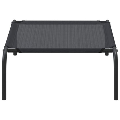 Cama para cães elevada preto S textilene