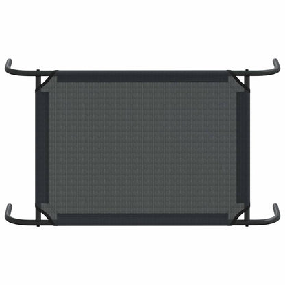 Cama para cães elevada preto S textilene