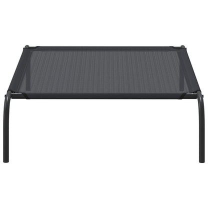 Cama para cães elevada preto L textilene