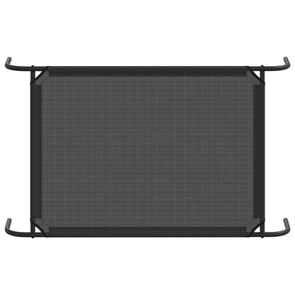 Cama para cães elevada preto L textilene