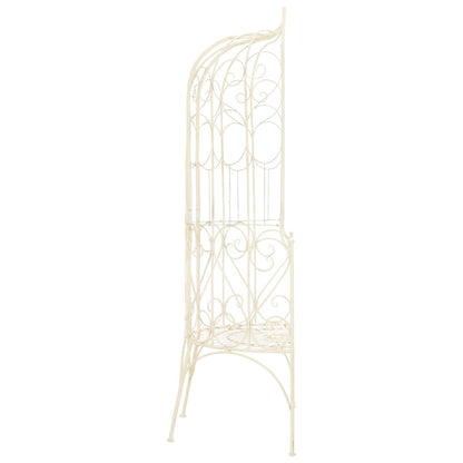 Banco de jardim 95 cm ferro antigo branco