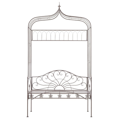 Banco de jardim 122 cm ferro antigo castanho