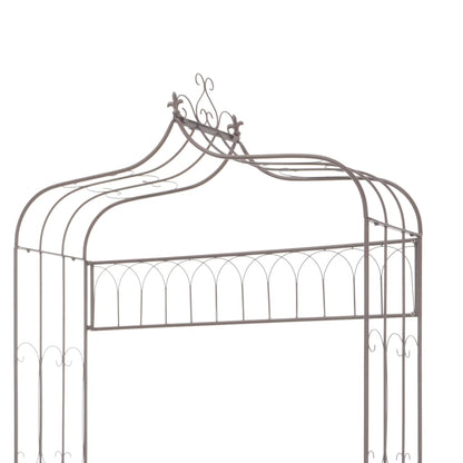 Banco de jardim 122 cm ferro antigo castanho