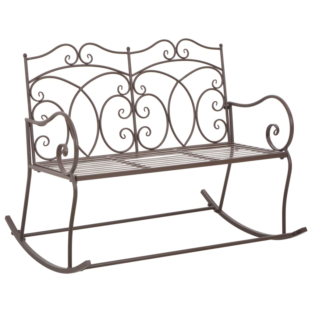 Banco de jardim 104 cm ferro antigo castanho