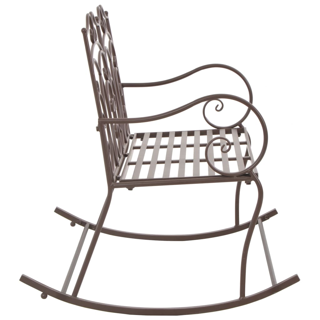 Banco de jardim 104 cm ferro antigo castanho