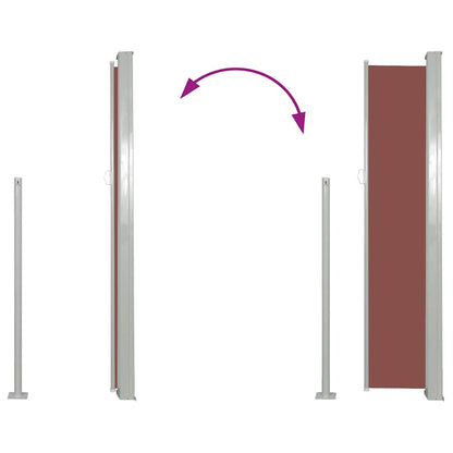 Toldo lateral retrátil 160 x 500 cm castanho