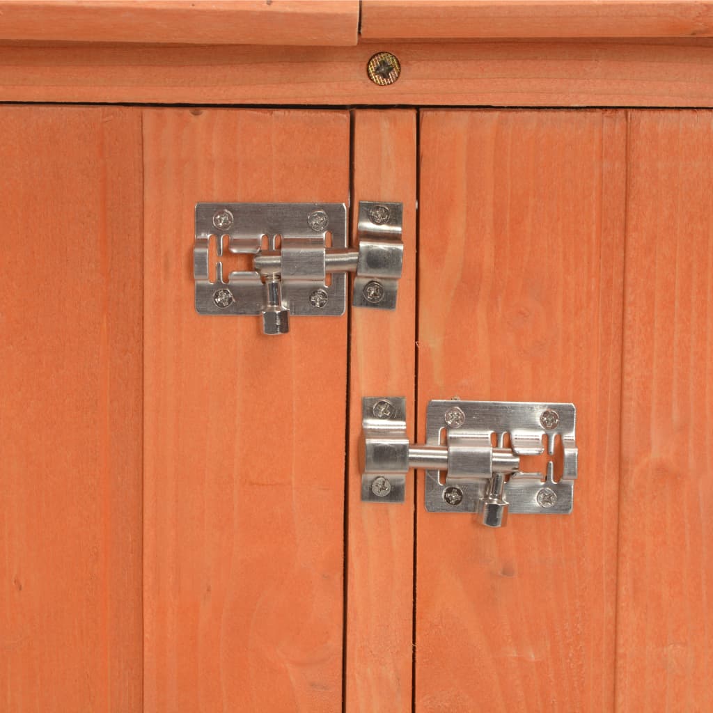 Abrigo de arrumação para jardim 128x42x91 cm madeira