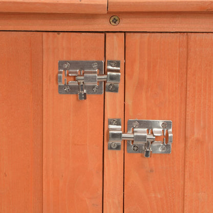 Abrigo de arrumação para jardim 128x42x91 cm madeira