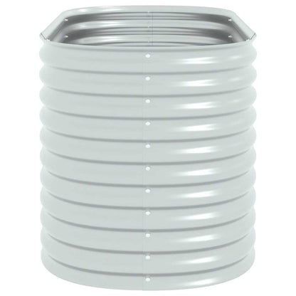 Canteiro elevado de jardim aço galvanizado 160x80x81cm prateado