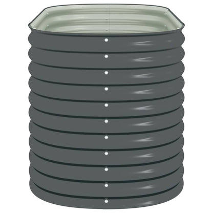 Canteiro elevado de jardim aço galvanizado 160x80x81cm cinzento