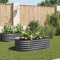 Canteiro elevado de jardim aço galvanizado 160x80x44cm cinzento
