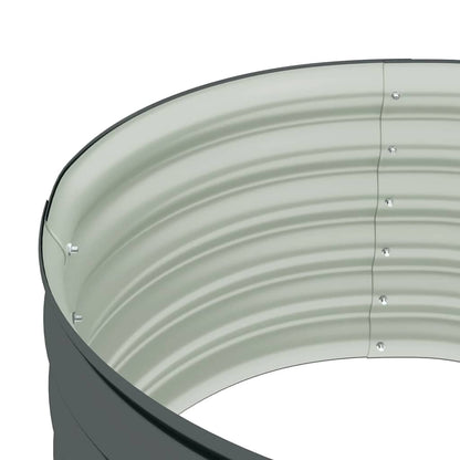 Canteiro/vaso elevado aço galvanizado 80x80x44 cm cinzento