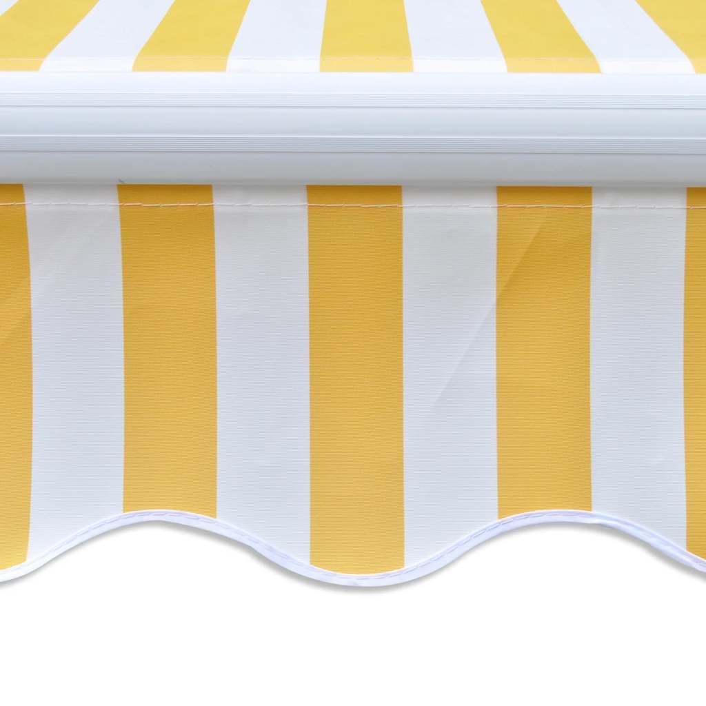 Toldo dobrável motorizado 400 cm amarelo/branco