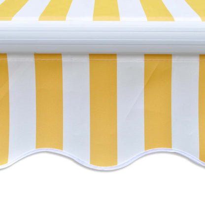 Toldo dobrável motorizado 400 cm amarelo/branco