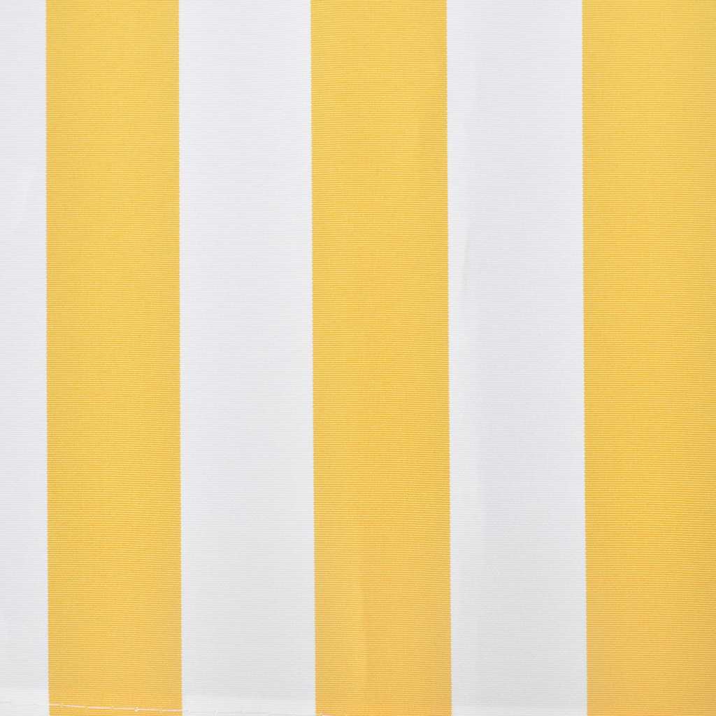 Toldo dobrável motorizado 400 cm amarelo/branco