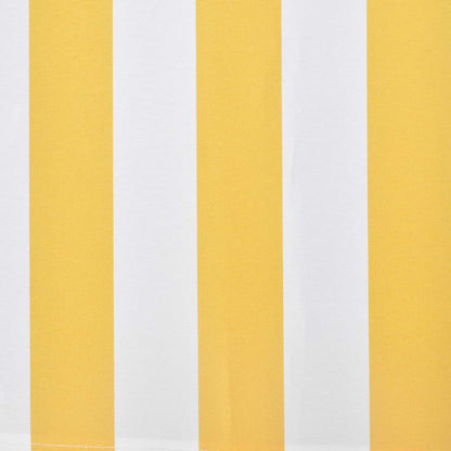 Toldo dobrável motorizado 400 cm amarelo/branco